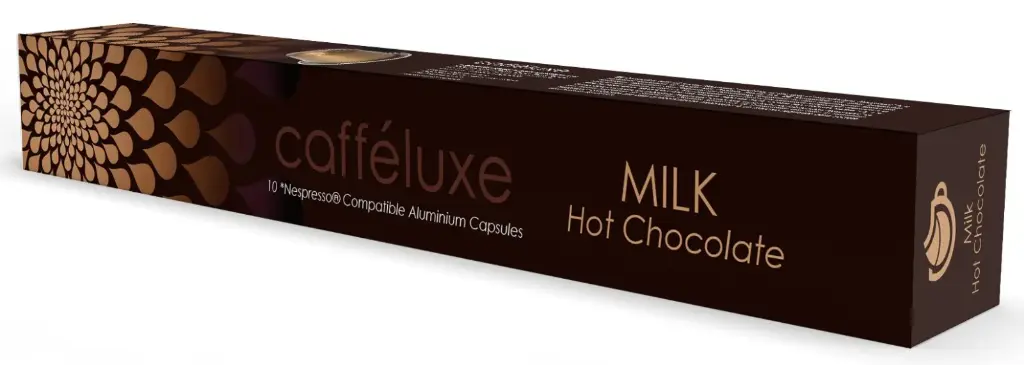 Cafféluxe Limited © Milky Hot Chocolate 
 80 Alu pods / pak