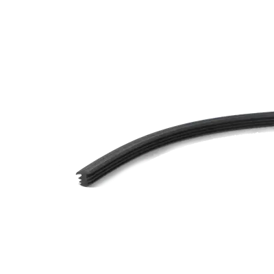 Antislipprofiel zwart zacht rubber rol 7,5m 11.6x11.1mm